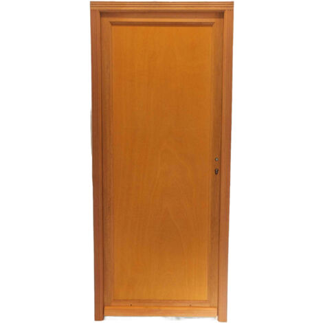 Gd Menuiseries – Porte de service bois pleine Armagos H.200 x l.80 cm – Ouverture gauche – Cotes tableau H.204,5 x L.87,8 cm – Sécurité optimale - 200xl