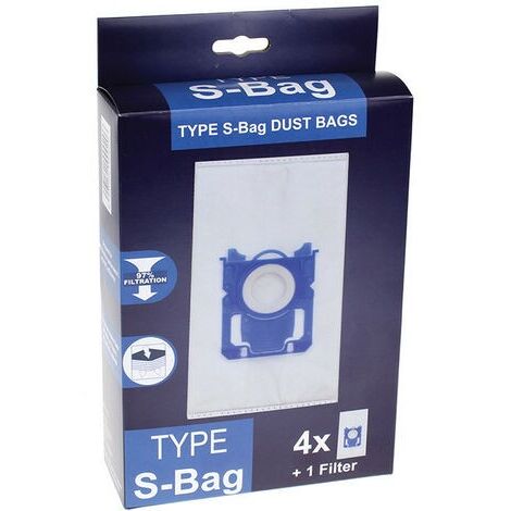 GDE - 4 Sacs avec 1 Filtre pour Aspirateur Type S-BAG FC802103