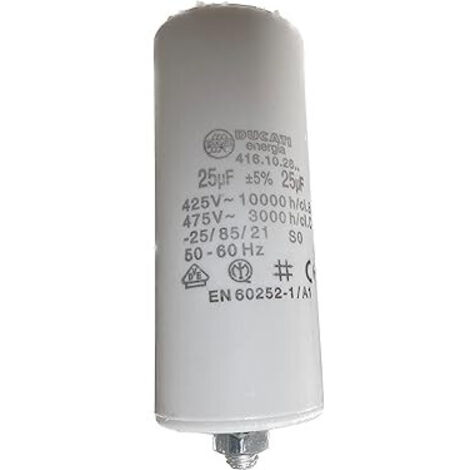 GDE Condensateur 25UF 450V diam 40mm pour Lave-Linge 00230415