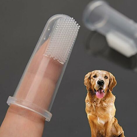 GDRHVFD 10 Uds. Cepillo de dientes para mascotas, cepillos dentales para higiene de dedos de silicona, productos de limpieza bucal para perros y gatos