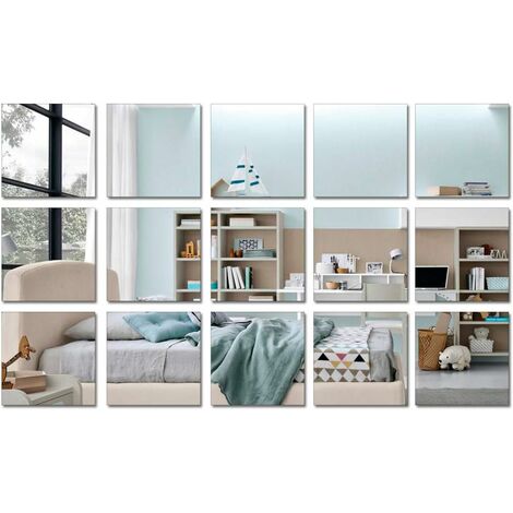 12PCS Acrylic Mirror Wall Stickers Self Adhesive Removable