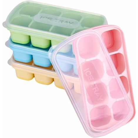 24/36 Ice Trays With Lids Stackable Silicone Ice Trays For Easy Release  Cute Rubber Ice Ball Maker For Cocktails Whiskey Freezer