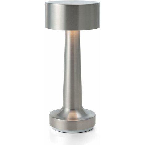 GDRHVFD Lampe De Table Tactile Portatives Cordless,3W Led Lumière Intégrée De 3000K Couleur Chaude,Batterie Dimmable Et Rechargeable - Blanc