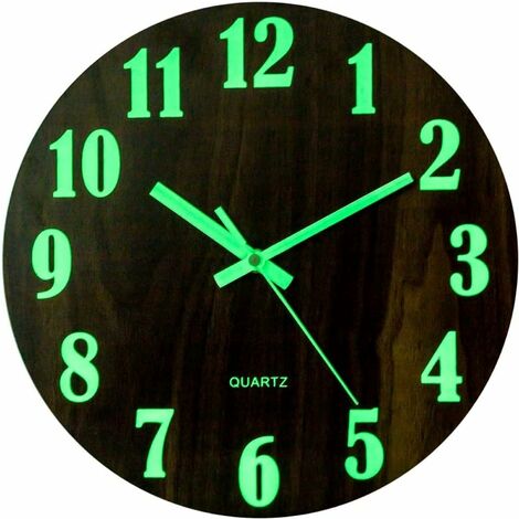 GDRHVFD L'Horloge Suspendue Silencieuse Brille Dans L'Obscurité Sans Dégoulinant