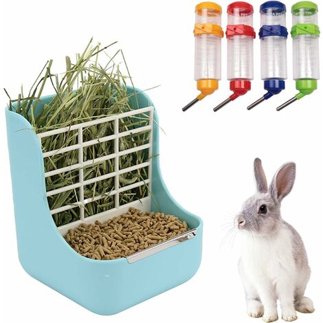 GDRHVFD Mangeoire À Foin Lapin Distributeur Deau Pour Petits Animaux, Pour Lapins, Cochons Dinde, Chinchilla, Hamsters Et Petits Animaux
