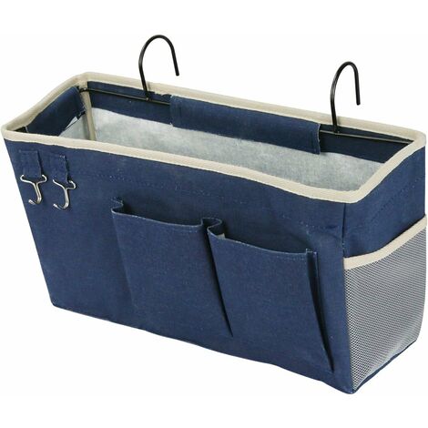 GDRHVFD Para colgar en cabecero, literas, dormitorios, libros, teléfono, revistero - azul marino