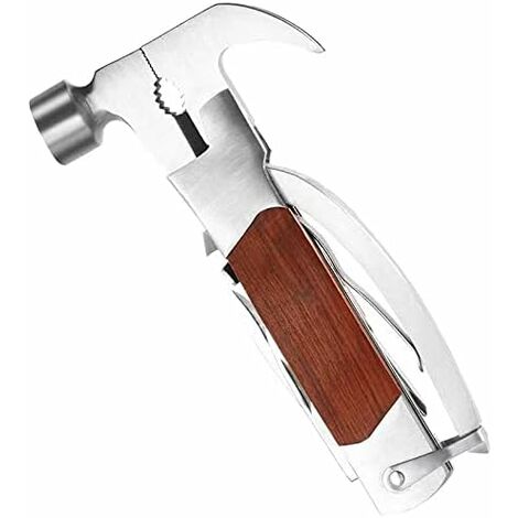GDRHVFD Pince Multifonctions,14 En 1Marteau Multifonction,Couteau Multifonctions,Couteau De Survie,Accessoires De Camping,Couteau Pliant Suisse Outils Multifonction Cadeau Homme Cadeau De Fête Des Pè
