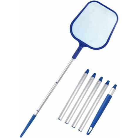 GDRHVFD Red Skimmer De Piscina Con Poste, Red Fina De Piscina - Malla Telescópica - Para Hoja De Piscina Pequeña Y Grande