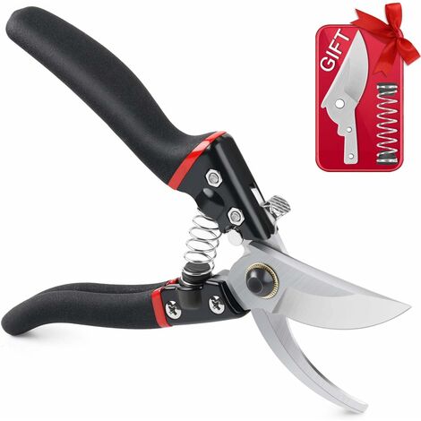 GDRHVFD Sécateur De Jardin, Ressort Secateur Professionnel Ciseaux Secateur Ø20 Mm Sécateur Avec 75Cr1 Lame/Ressort En Acier Inoxydable De Rechange