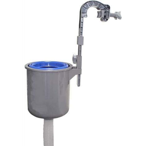 GDRHVFD Skimmer de piscina, superficie de filtro de piscina de montaje en pared automático portátil con soporte ajustable, accesorio de piscina