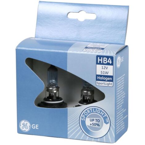 GE General Electric HB4 SportLight 9006NHSU 12V 51W P22d Halogen 2er Set
