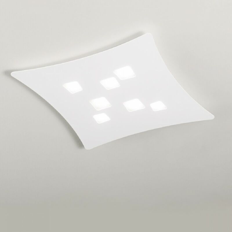 G.e.a.luce - Ge-isotta pg gx53 led deckenleuchte 69x62 aluminium matt weiß taubengrau moderne indoor deckenleuchte, metalloberfläche matt white