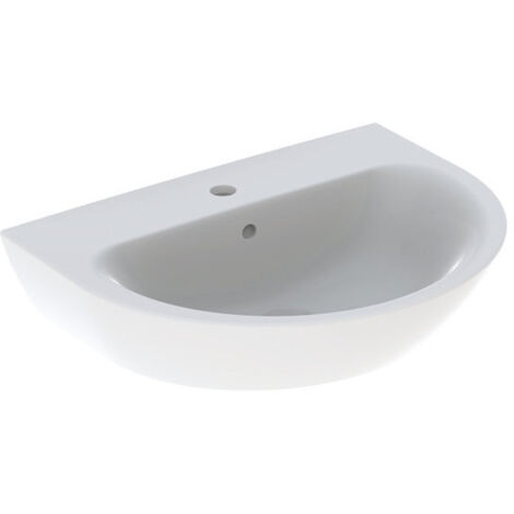 GE Renova Lavabo, 65x50cm con foro centrale, con sovrapposizione, bianco