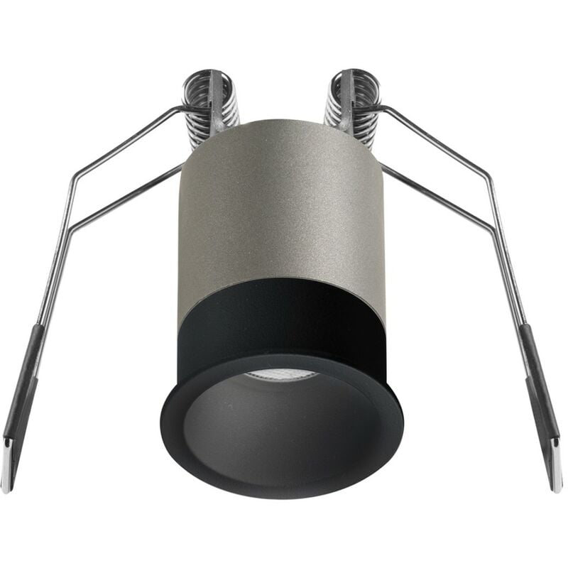 Gea led gfa1101n spot encastrable en aluminium noir led 4000k 250lm spot led intégré rond moderne