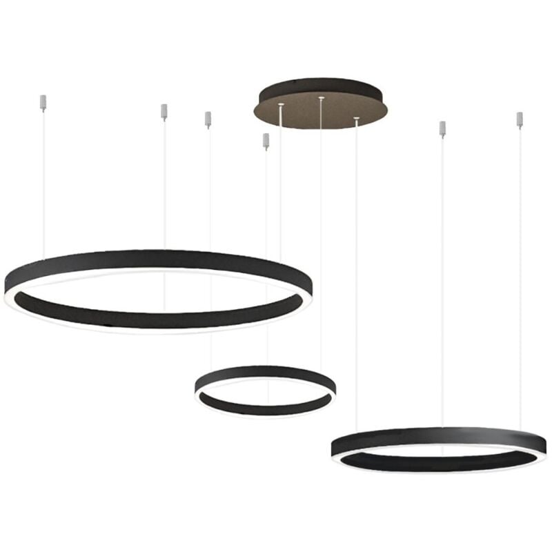 Gea Luce - criseide s3d n led lustre moderne à suspension en aluminium