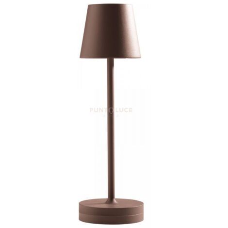 Gea Luce GLS041 Lampada da Tavolino Esterno Ricaricabile LED 3W 300 lm 3000K IP54 colore Marrone