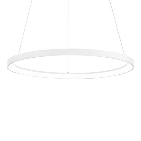 Gea luce lustre annulaire krizia sg b 60w led 4800lm 3000°k aluminium blanc intérieur moderne
