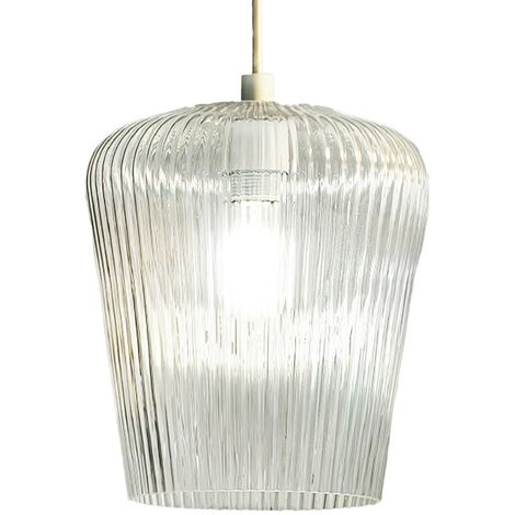 Gea luce numa e27 led plafonnier moderne à suspension en verre transparent