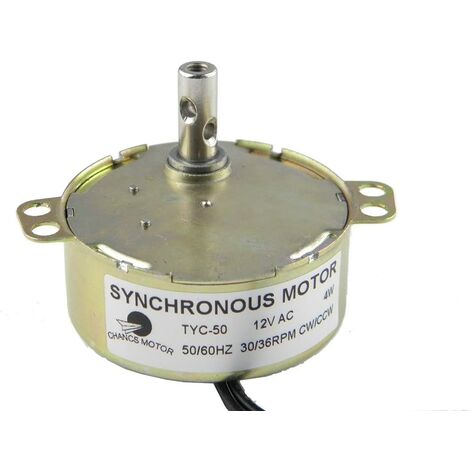 CHANCS TYC-50 Synchronous Motor DC Geared Motor 12V 0.8/1RPM CW/CCW High Torque motor 4W 