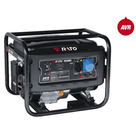 G&eacuten&eacuterateur Rato R6000 6kW &agrave essence 420cc AVR &agrave d&eacutemarrage &eacutelectrique - Forbice + Innesto rapido 1/4