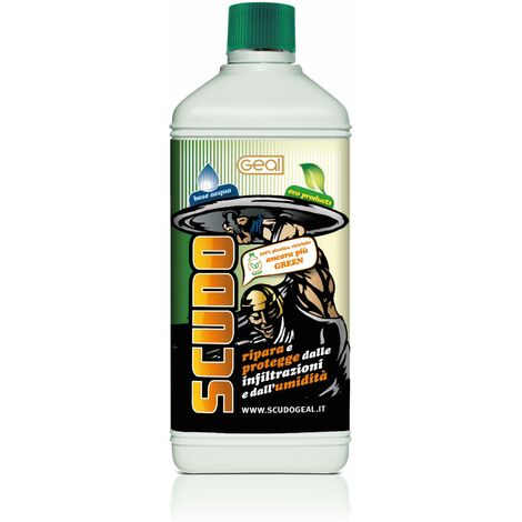 GEAL SCUDO. Idrorepellente Anti Infiltrazioni Base Acqua. Elimina Infiltrazioni da Terrazze, Pavimenti e Rivestimenti. 1 Litro rivestimenti. 1 Litro