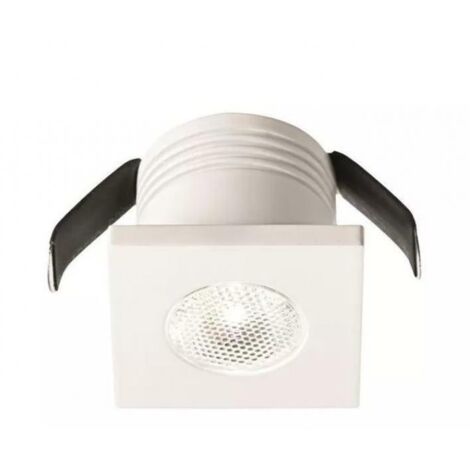 G.e.a.luce faretto incasso led quadrato bianco opaco 3w 3000k luca calda gfa903c