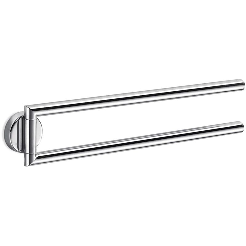 Inda - Gealuna porte-serviettes double en acier chromé L.36,5 cm