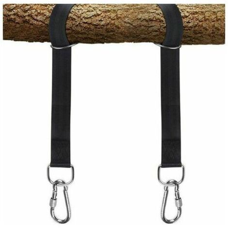 Gear Kit De Sangles De Suspension Pour Balançoire D'Arbre – Installation Facile Et Rapide – Sangles Extra Longues De 1,5 M Pouvant Contenir 900 Kg – Mousqueton À Verrouillage Plus Sûr, Parfait Pour Le