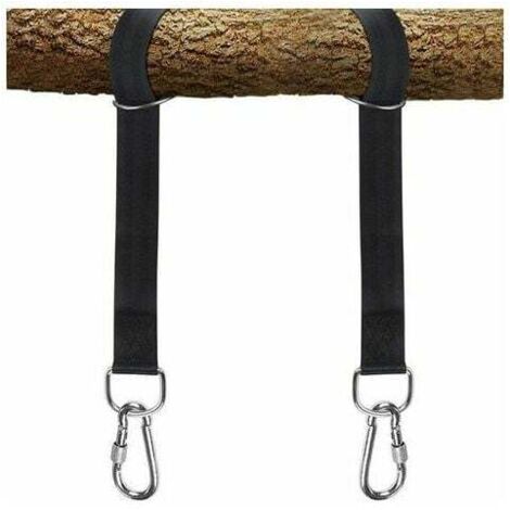 Gear Kit De Sangles De Suspension Pour Balançoire D'Arbre – Installation Facile Et Rapide – Sangles Extra Longues De 1,5 M Pouvant Contenir 900 Kg – Mousqueton À Verrouillage Plus Sûr, Parfait Pour Le
