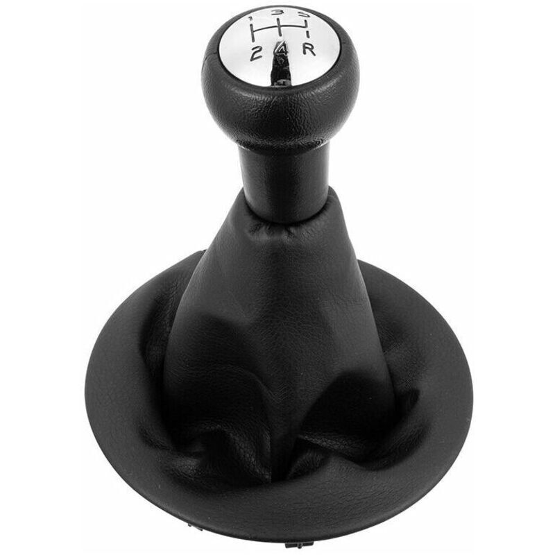 Gear shift knob for Citroen Berlingo III and Peugeot Partner – Black PU leather – 5 speeds – Easy installation