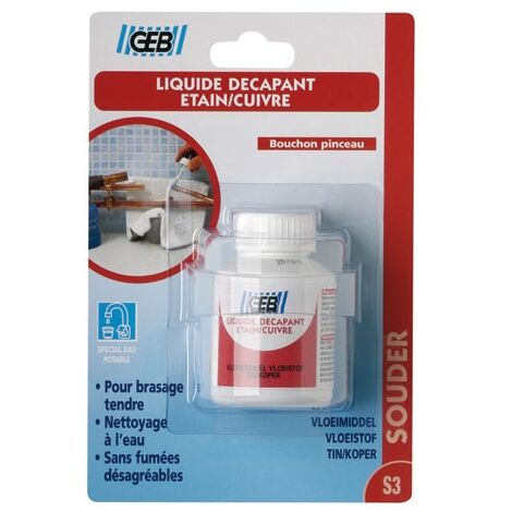 GEB - Décapant liquide brasage tendre tube 50ml