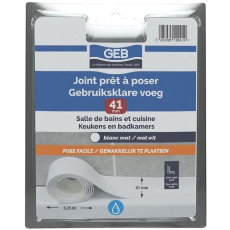 GEB - Joint d'étanchéité - prêt à poser - blanc - 15 mm - 3.35 m