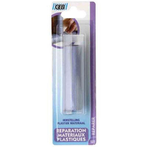GEB – Mastic de fixation époxy pour plastiques 82mm – Réparation PVC, ABS, PER – Temps de prise 40 min – Durcissement complet 3h