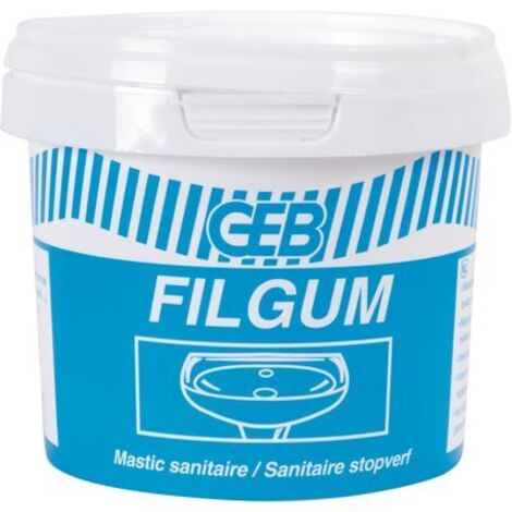 GEB – Mastic de fixation Filgum 500g – Étanchéité pour plomberie et sanitaires – Résistance de -20°C à +130°C – Caoutchouc renforcé