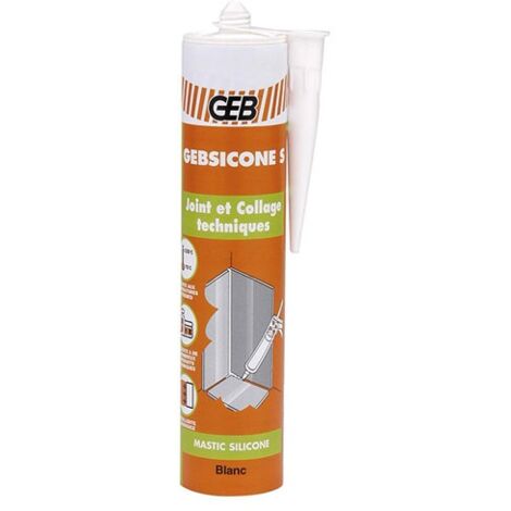 GEB - Mastic Gebsicone S silicone cartouche 310ml blanc