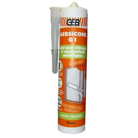 GEB – Mastic silicone d'étanchéité translucide 310 ml – Pour vitrage et constructions métalliques – Température d'utilisation -40°C à +140°C