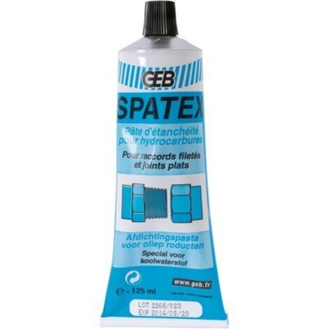 GEB – Pâte à joint hydrocarbure 125ml – Pour joints plats et raccords filetés – Tenue jusqu'à 100°C – Compatible huiles et solvants