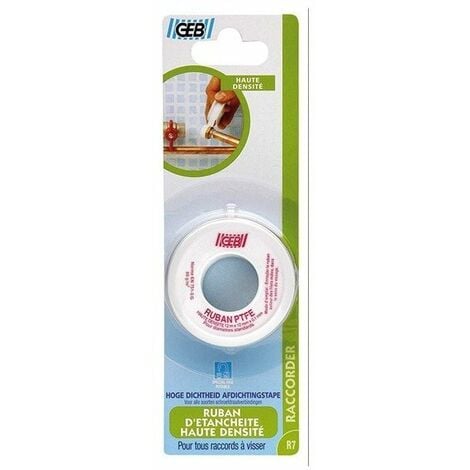 GEB Ruban Haute Densité PTFEblister12mmx12mx01mm - GEB