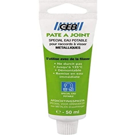 geb sas CF-4321150 Geb-Pasta sigillante per Acqua Potabile per connettore a Vite in Metallo, 50 ml, Bianco