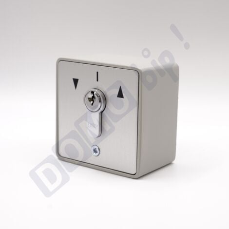 GEBA - Contacteur à clés universel MS APZ 1-2T – 2 fonctions impulsion – En applique – Étanche IP54 – 3 clés - 2 contacts NO impulsionnels - Barillet européen - Compatible automatisme 12/24V