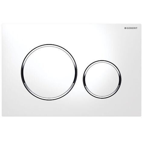 Betätigungsplatte SIGMA20 weiß/ glanz-chrom, 2-Mengen-Spülung