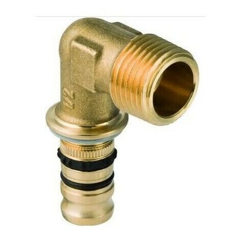 Geberit 612.253.00.5 Gomito Mepla 90° con filetto maschio Ø20mm - 3/4"
