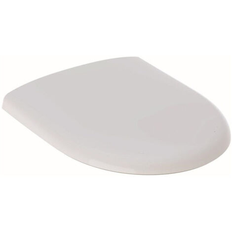 Geberit – Abattant WC fermeture ralentie en duroplast – Déclipsable avec charnières chromées – Fixation par le haut – Blanc