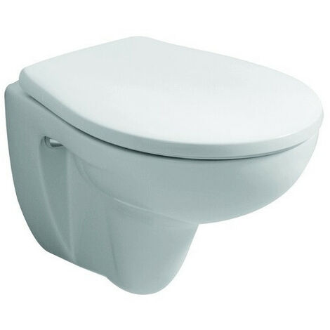 Geberit – Abattant WC suspendu blanc – Amovible avec couvercle – Charnières inox – Série RENOVA COMPACT pour installation facile
