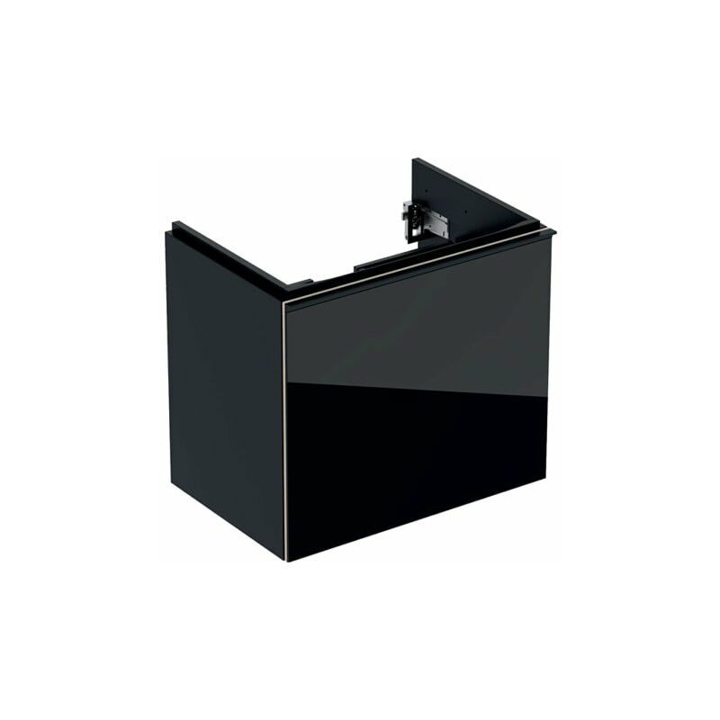 

Keramag - Acanto Lavabo Compact 500614, 595x535x416mm, Color (frente/cuerpo): Vidrio Negro / Negro lacado mate - 500.614.16.1