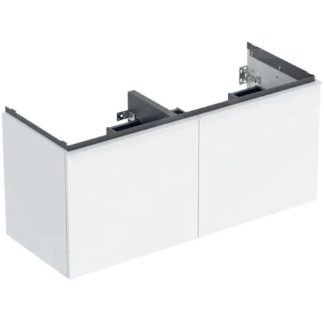 Geberit Acanto - Meuble lavabo, 118x54x48 cm, 2 tiroirs, blanc brillant 503.007.01.1