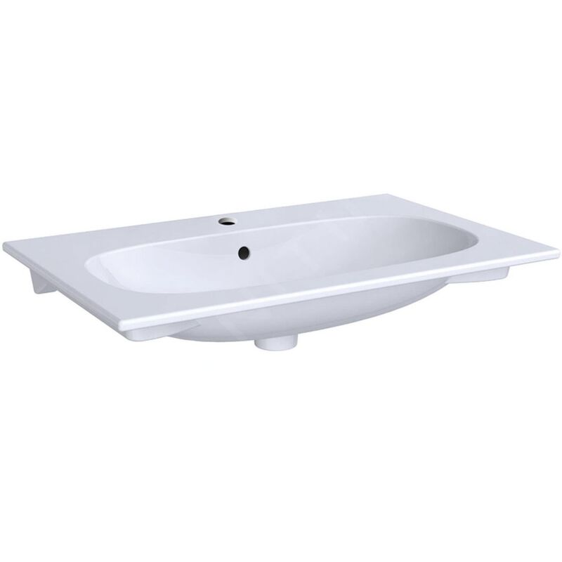 Geberit - Acanto - Lavabo 750x480 mm, avec 1 trou, avec trop-plein, avec KeraTect, blanc 500.641.01.8