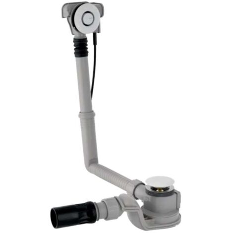 Geberit Accesorios - Juego de desagüe y rebosadero para bañera, control PushControl, longitud 260 mm, cromo 150.750.21.6