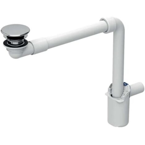 Geberit Accesorios - Sifón de ahorro para lavabos con desagüe sin rebosadero, cromo 152.084.21.1