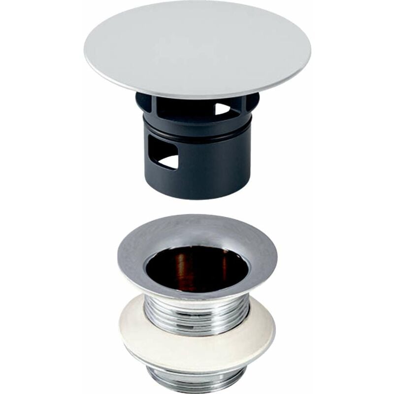 Geberit - Accessoires - Bonde à écoulement libre et recouvrement de soupape, chrome brillant 152.080.21.1
